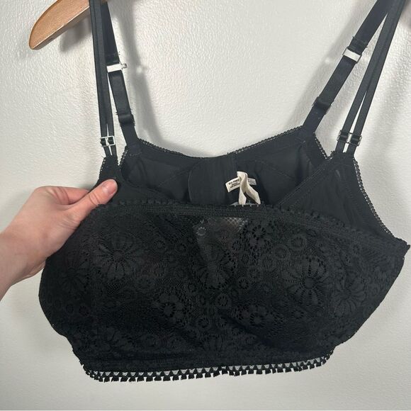 Aerie Black Real Power Wireless Push Up Joy Convertible Lace Bra Size 36DD Sexy - Picture 13 of 16